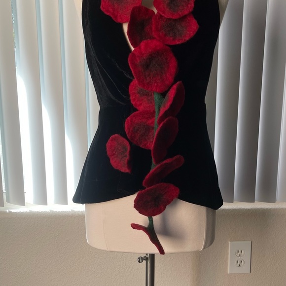 Brand New Handmade Felted Wool Flower Boa Garland Scarf - Picture 4 of 13